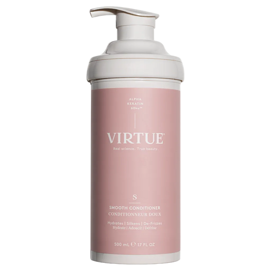 Virtue smooth conditioner bottle on a white background